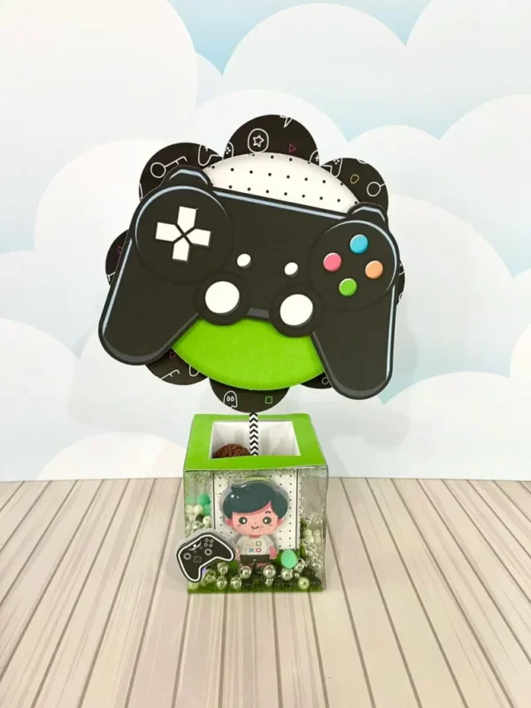 Kit de arquivos digitais para personalizados de aniversário tema games com corte digital e manual.