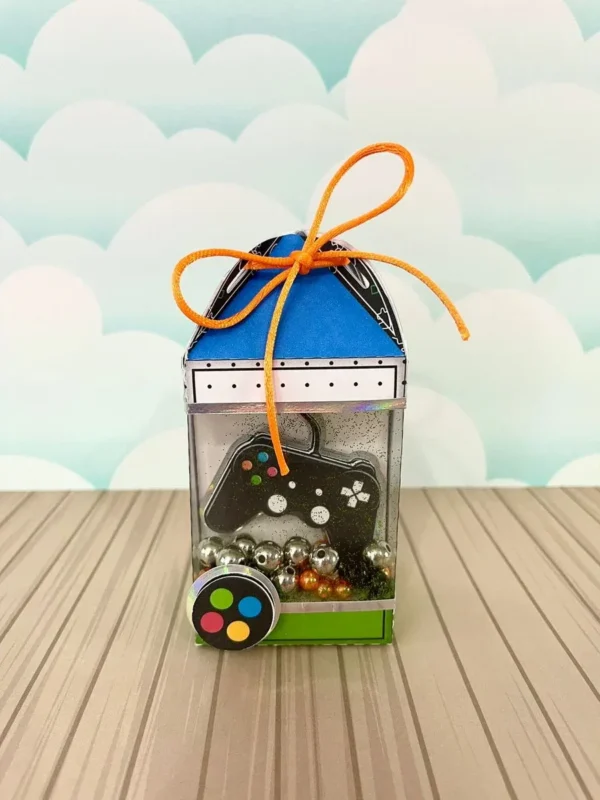 Itens personalizados para aniversário gamer em arquivo digital Studio, PNG e PDF.