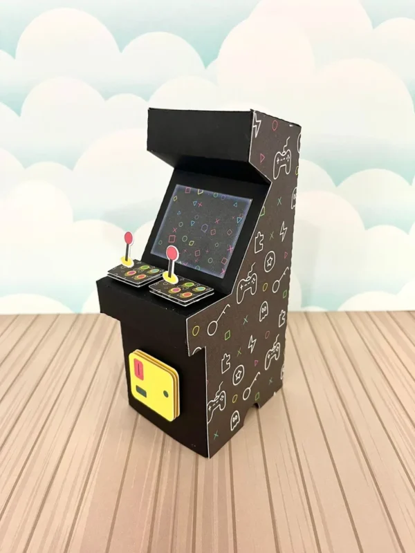 Topper de bolo e elementos de decoração tema Video Game prontos para imprimir e recortar.
