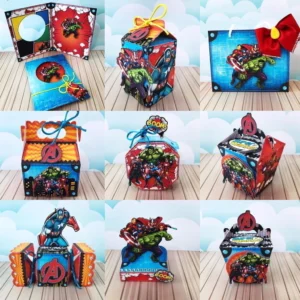 Arquivo digital de corte para festa infantil no tema Marvel em formato Silhouette Studio.