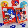 Lembrancinhas e apliques do Sonic para Páscoa prontos para recortar em Studio, PNG e PDF.