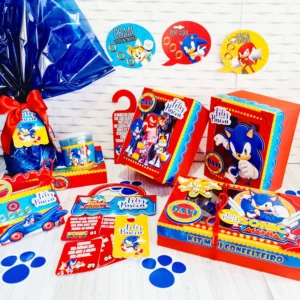 Moldes de scrapfesta para embalagens e caixas de Páscoa do Sonic nos formatos Silhouette Studio, PNG e PDF.