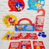Embalagens de ovos de Páscoa e mimos do Sonic para recortar nos formatos Studio, PNG e PDF.