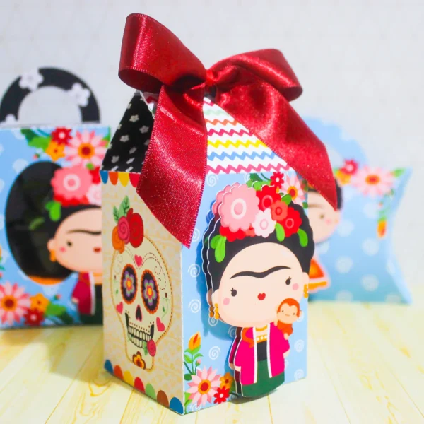 Arquivos de corte para caixas e mimos do tema Frida Kahlo em formato Studio para Silhouette.