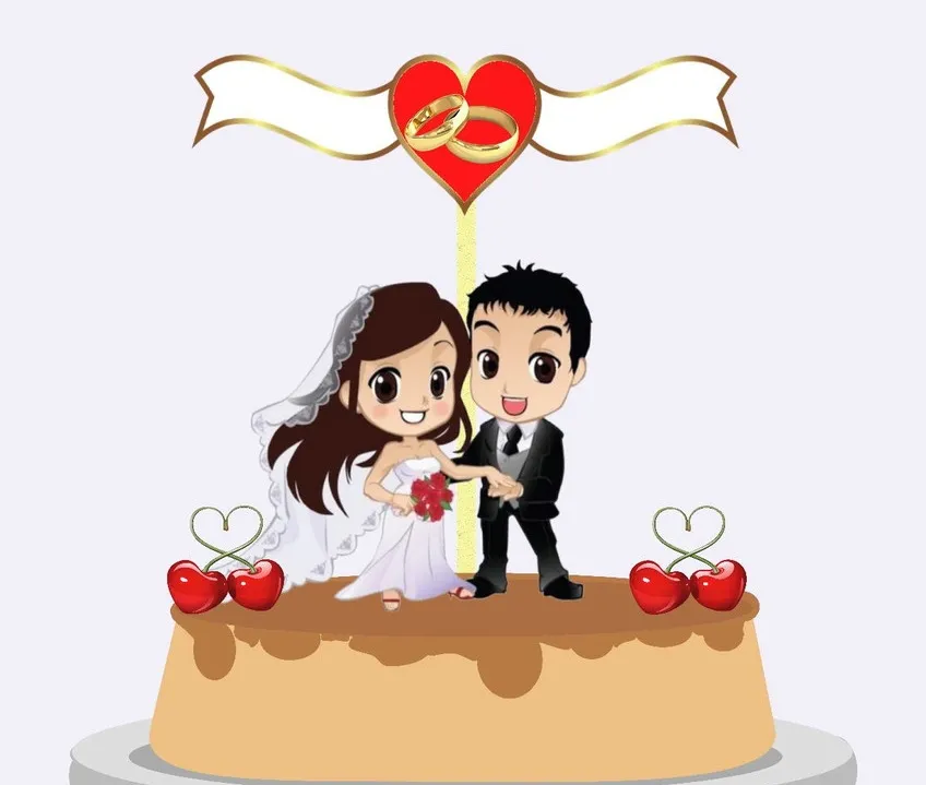 Arquivos de Corte Casamento e Padrinhos: 10 Ideias Topper Bolo