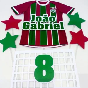 Arquivo digital de topo de bolo do Fluminense Football Club no formato Silhouette Studio.