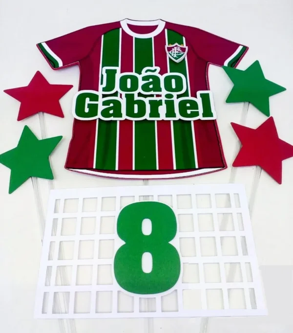 Arquivo digital de topo de bolo do Fluminense Football Club no formato Silhouette Studio.