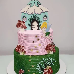 Topo de bolo para imprimir do tema Sininho em formato Studio para decoração de festa infantil.