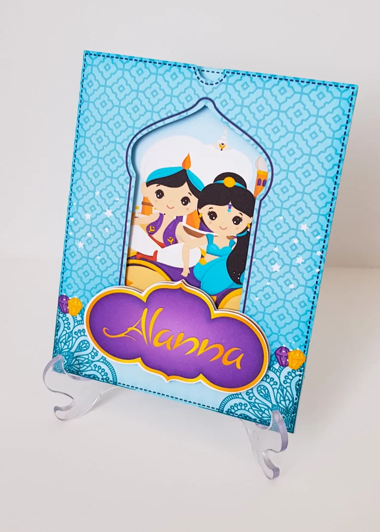 Topo de bolo para imprimir do tema Aladdin em formatos digitais Studio, PNG e PDF.