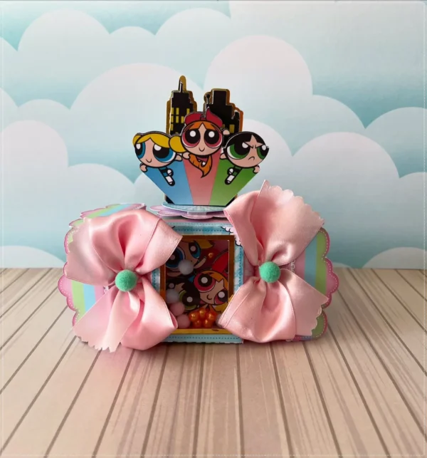 Itens personalizados para aniversário das Meninas Superpoderosas em arquivo digital Studio e PDF.