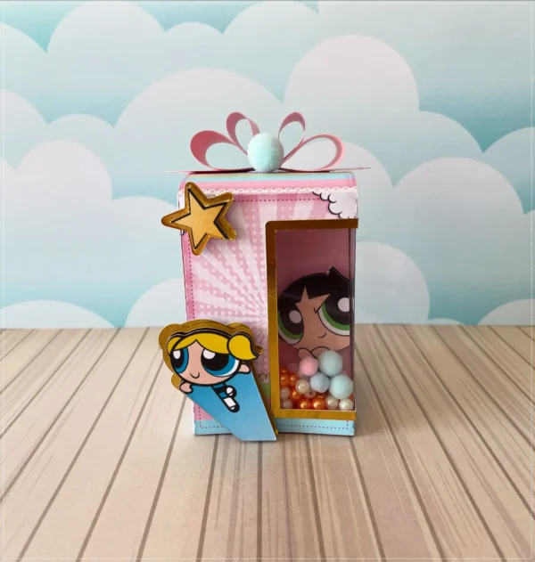 Topper de bolo e elementos de decoração tema Meninas Superpoderosas prontos para imprimir e recortar.