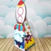 Topo de bolo para imprimir do tema Astronauta em formatos digitais Studio e PDF para festa de menino ou menina.