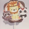 Topo de bolo para imprimir do tema Bosque em formatos Studio e PDF para decoração de festa.