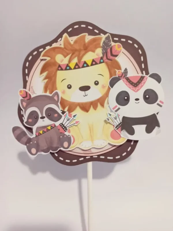Topo de bolo para imprimir do tema Bosque em formatos Studio e PDF para decoração de festa.