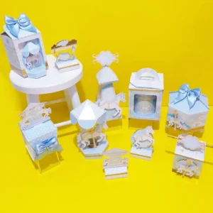 Kit digital de personalizados no tema Carrossel Encantado nos formatos Silhouette Studio e PDF.