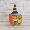 Itens personalizados para aniversário tema construção em arquivo digital Studio e PDF.