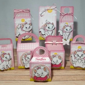 Kit digital de personalizados da Gatinha Marie nos formatos Studio e PDF para scrapfesta.