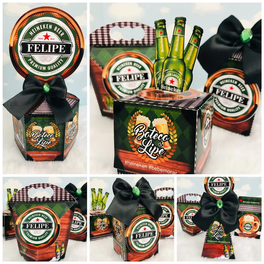 Kit digital de personalizados no tema Heineken nos formatos Silhouette Studio e PDF para scrapfesta.