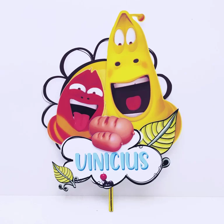 Kit de arquivos digitais para personalizados de aniversário tema Larva com corte digital e manual.