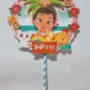 Itens personalizados para aniversário Moana em arquivo digital Studio e PDF.