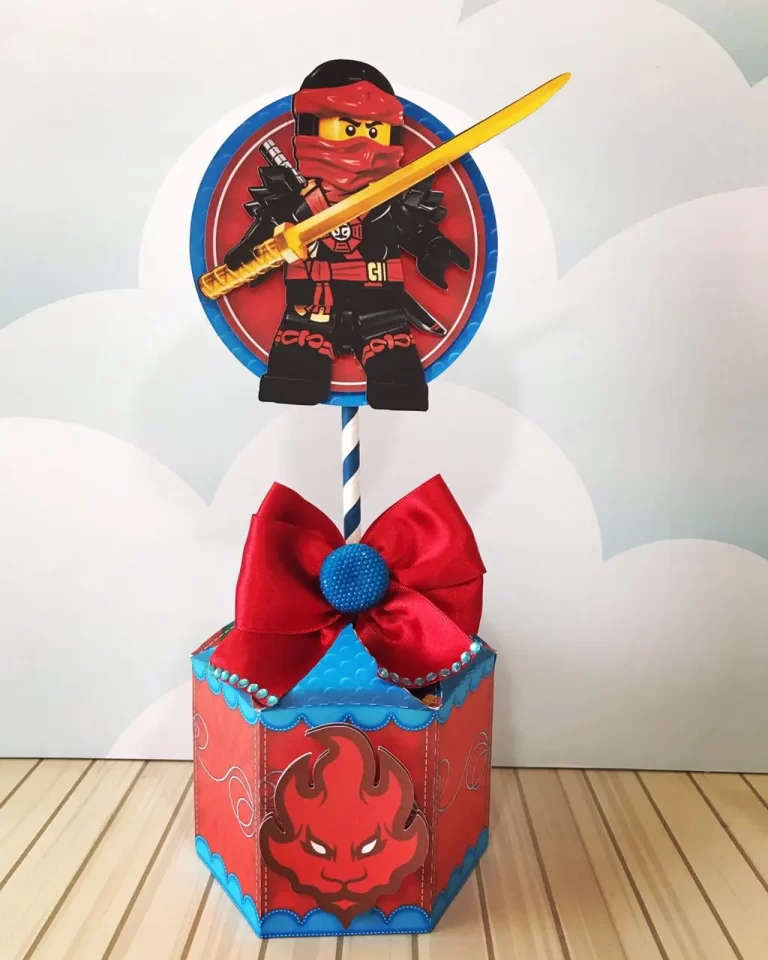 Kit de arquivos digitais para personalizados de aniversário tema Ninjago com corte digital e manual.
