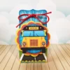 Kit de arquivos digitais para personalizados de aniversário tema Ônibus com corte digital e manual.