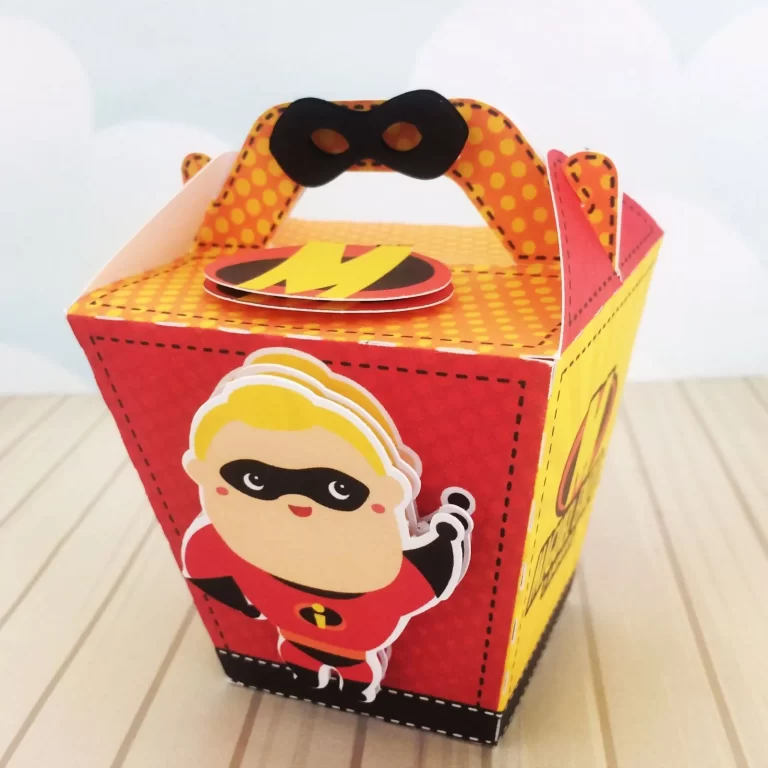 Kit de arquivos digitais para personalizados de aniversário tema Os Incríveis com corte digital e manual.