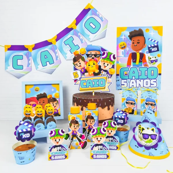 Arquivo de corte digital tema PK XD nos formatos Studio e PDF para festa personalizada.