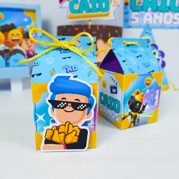 Moldes digitais PK XD para personalizados de festa em formato Studio e PDF.