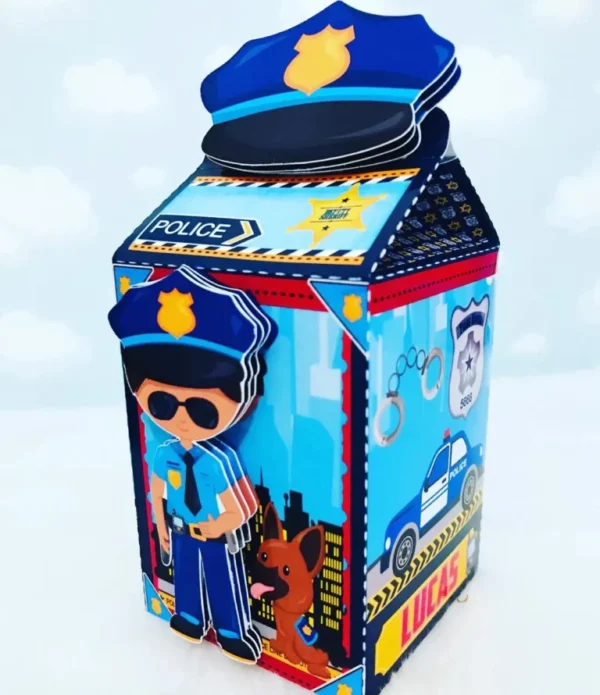 Kit de arquivos digitais para personalizados de aniversário tema Polícia com corte digital e manual.