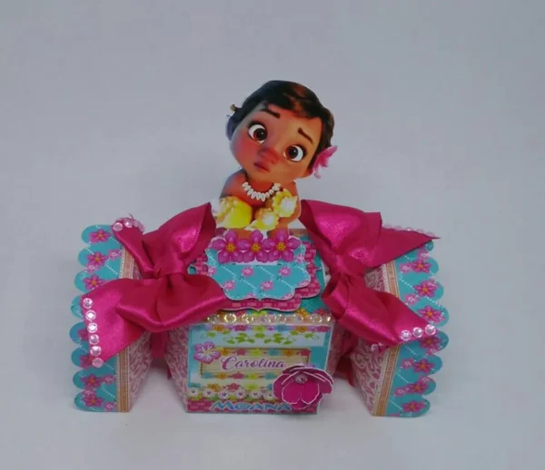 Caixas personalizadas e mimos tropicais da Moana para recortar no Silhouette Studio.