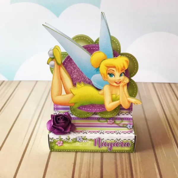 Topo de bolo para imprimir do tema Sininho em formatos digitais Studio, PNG e PDF para festa de menina.