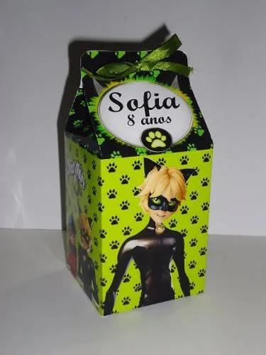 Arquivos de corte para caixas e lembrancinhas do tema Cat Noir em formato Studio para Silhouette.