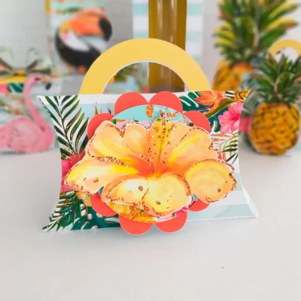 Kit de arquivos digitais para personalizados de aniversário tema Tropical com corte digital e manual.