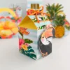 Topper de bolo e elementos de decoração tema Tropical prontos para imprimir e recortar em Studio e PDF.