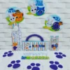Topper de bolo e itens de decoração de Páscoa tema Bolofofos pronto para imprimir e recortar.