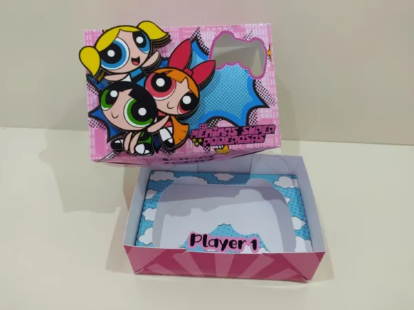 Topper de bolo e caixa controle tema video game prontos para imprimir e recortar.