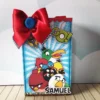 Moldes de scrapfesta para centro de mesa no tema Angry Birds nos formatos digitais Studio, PNG e PDF.