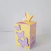 Moldes digitais com elementos de borboletas e flores para centro de mesa em Studio, PNG e PDF.