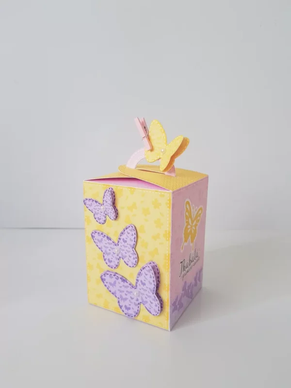 Moldes digitais com elementos de borboletas e flores para centro de mesa em Studio, PNG e PDF.