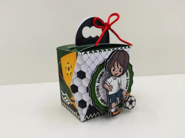 Itens personalizados para centro de mesa de futebol em arquivo digital Studio e PDF.