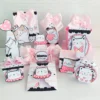 Centro de mesa personalizado no tema Gatinha nos formatos Studio e PDF para scrapfesta.