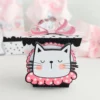 Arquivos de corte para centro de mesa do tema Gatinha em formatos Studio e PDF para imprimir.