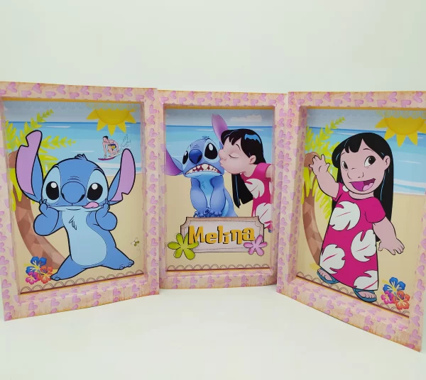 Elementos decorativos e cachepô do Lilo e Stitch prontos para recortar nos formatos Studio, PNG e PDF.