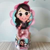 Centro de mesa e itens de decoração tema Luluca prontos para imprimir e recortar.