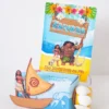 Itens personalizados para decoração de aniversário Moana em arquivo digital Studio, PNG e PDF.