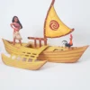 Design de corte para centro de mesa de aniversário no tema Moana em formatos Studio e PDF.