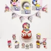 Centro de mesa personalizado PK XD Menina em formato Studio e PDF para decoração de festa infantil.