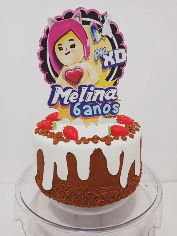 Decoração de mesa tema PK XD Menina para imprimir nos formatos Studio e PDF.
