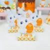 Moldes digitais com pegadas e cenouras em Studio e PDF para coelhinho da Páscoa decoração.